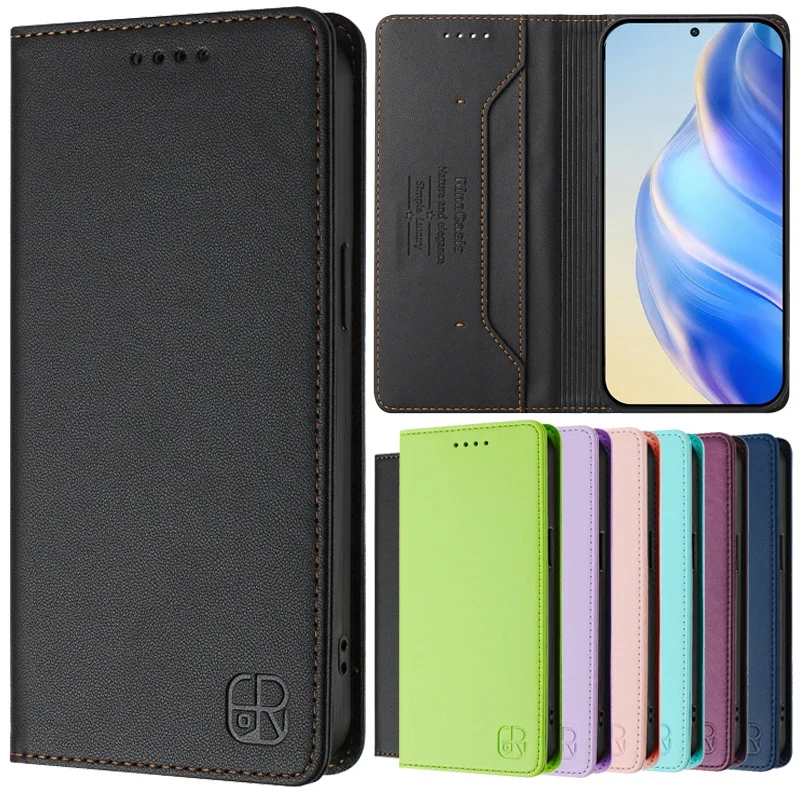 Luxury Anti-Theft Leather Wallet Flip Phone Case with Magnetic Closure