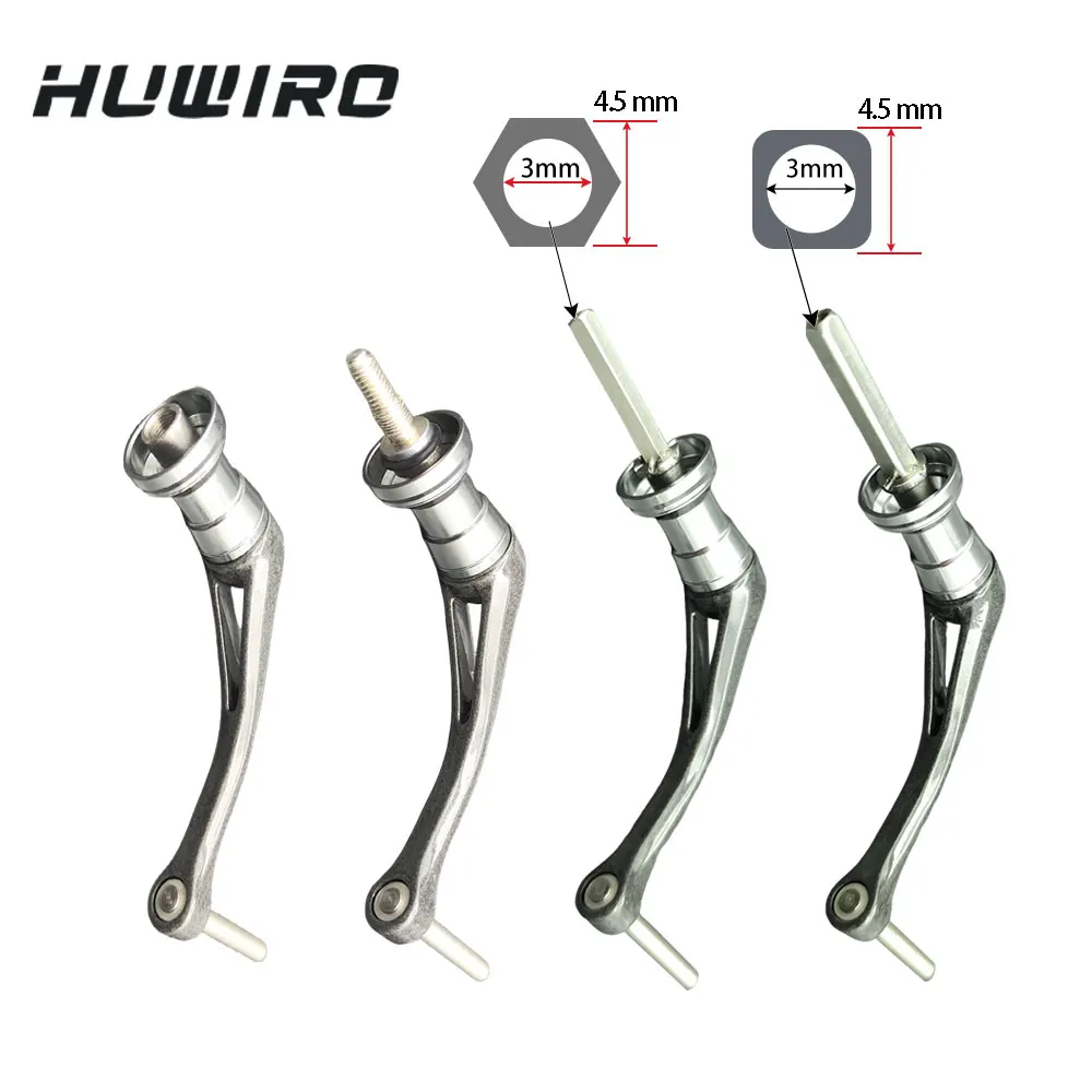 Manivelle de remplacement pour moulinet de pêche spinning SHIMANO et DAIWA type prise carrée ou hexagonale