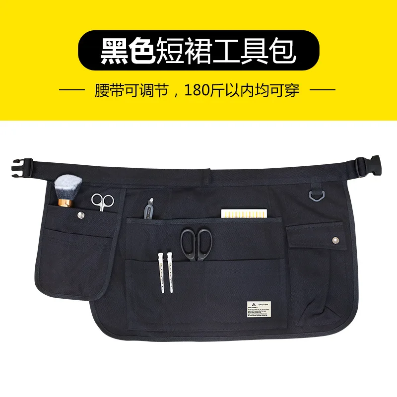 Fashion Half Waist Apron Canvas Multiple Pockets Adjustable Apron Horticultural Barber Tool Waist For Men and Women