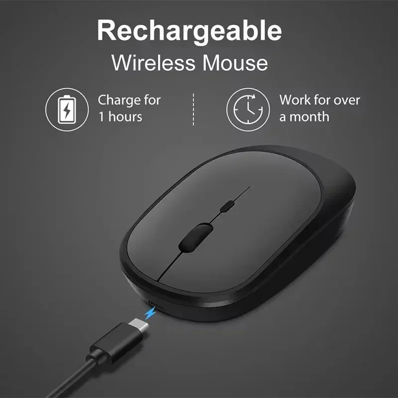 Wireless Mouse Xiaomi Mijia Bluetooth-compatible 2.4G Silent Adjustable DPI Ergonomic USB Rechargeable Gaming