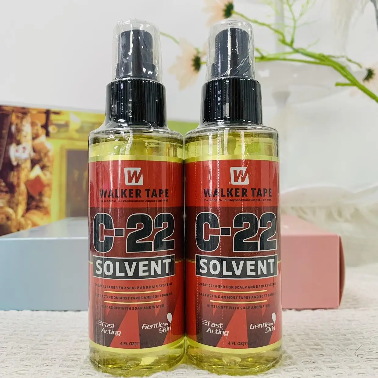 Wig Glue Remover Wig Spray Wig Care Spray C-22 Adhesive Solvent Remover Spray for Lace Wigs 4OZ