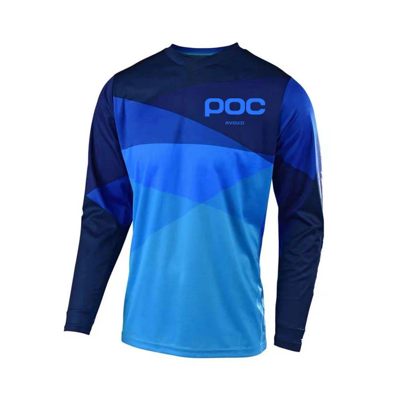 thumbnail image 1 of Rvouei Poc Enduro Motocross Traje de Descenso Bmx Mountain Bike Camisetas Transpirables Mountain Enduro Jersey de Secado Rápido Maillot Ciclismo, 1 of 5