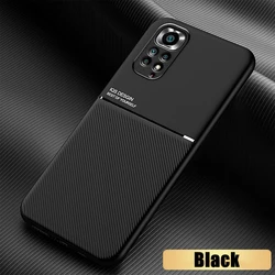 Shockproof Magnetic Silicone Case Cover - Acrylic (Black)