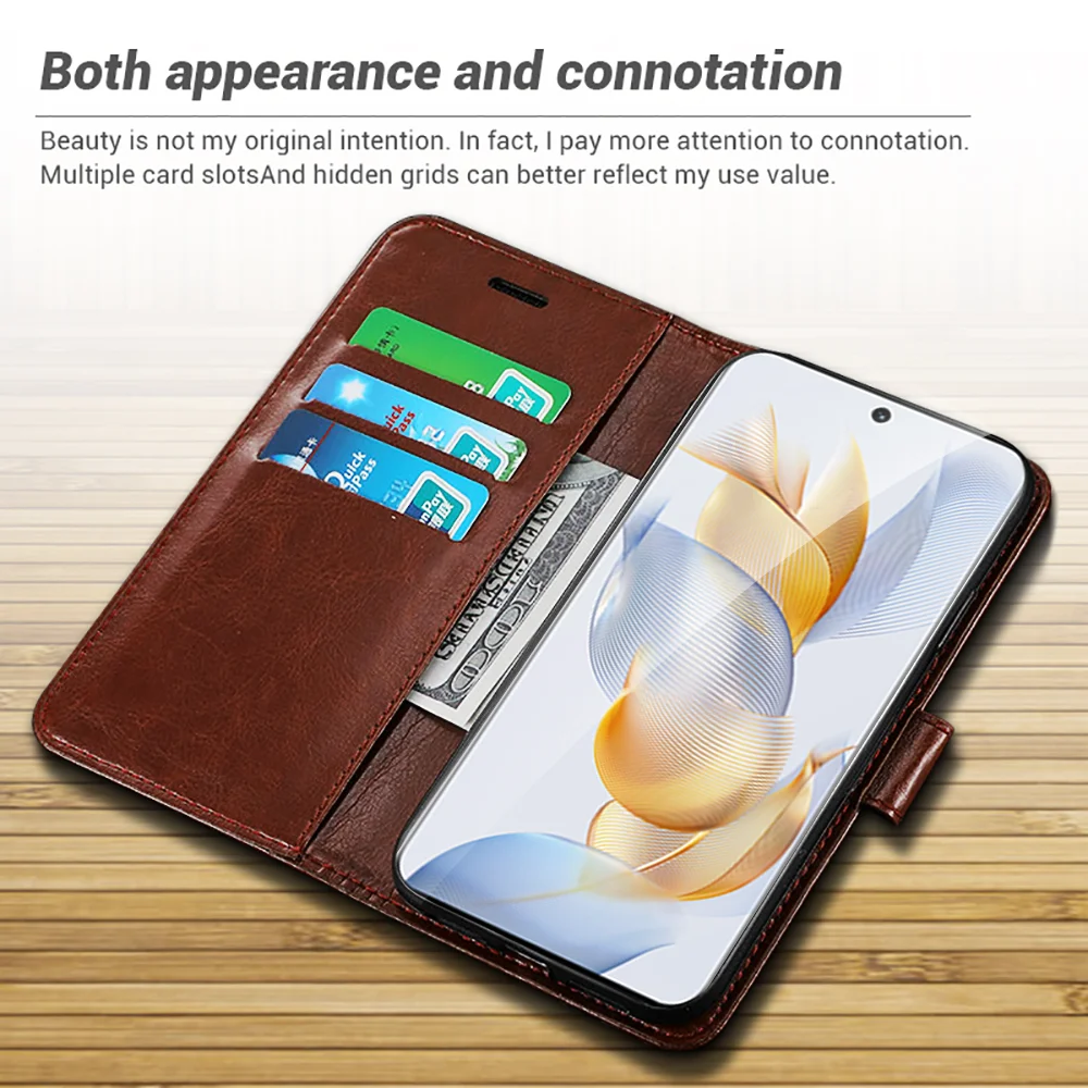 HFICY Luxury Flip Leather Case For Honor 90 (6.7") – Wallet Style With Card Slots & View Window 7 thumbnail image