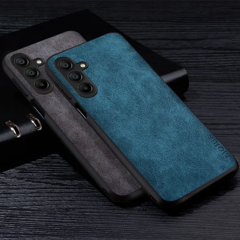 Premium Scratch-Resistant PU Leather Phone Case - Solid Color Protective Cover