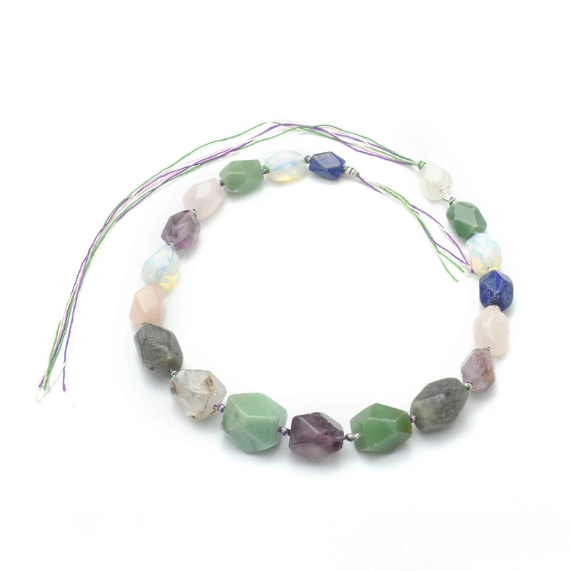 Beaded Boho Necklace In Colormix Of Blue Hues And Burgundy Red With - Foto 11