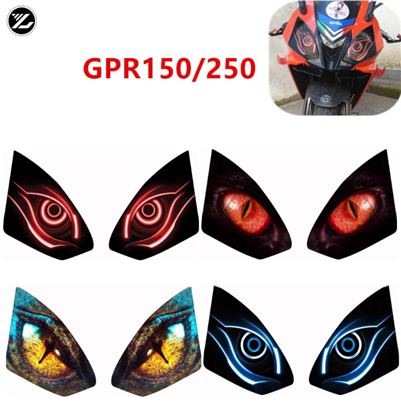 For Aprilia GPR125 GPR150 APR150-V Motorcycle Accessories Front Fairing Headlight Guard Sticker Head light protection Sticker