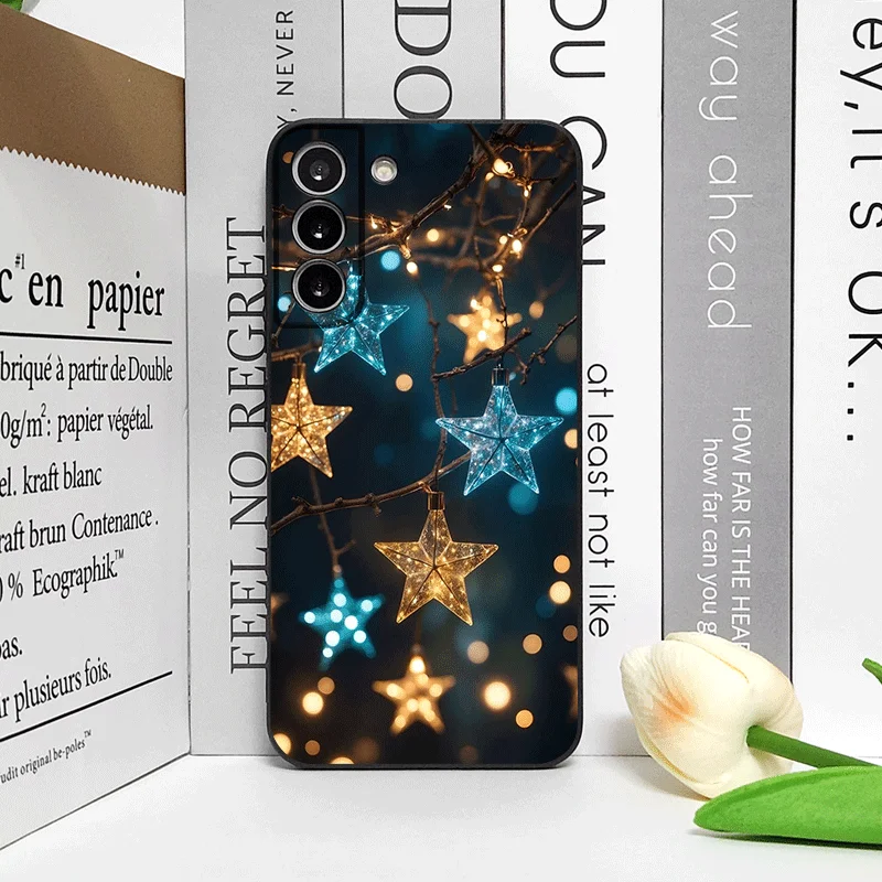 Elegant Gold Star Soft Phone Case - Y2K Inspired Cover
