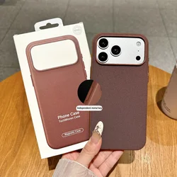 Premium Woven Magnetic Phone Case with Magsafe Compatibility for iPhone 15 (Brown)