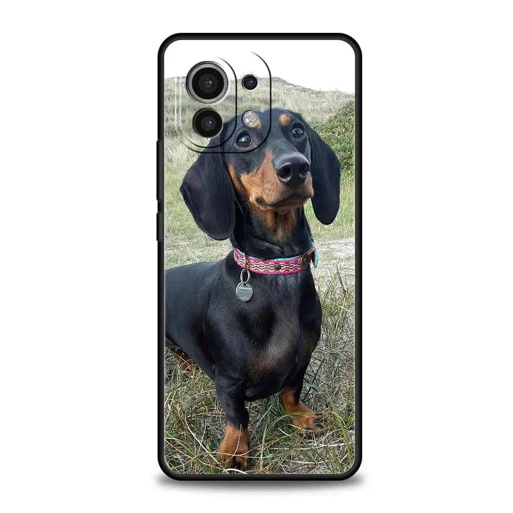 Dachshund Silhouette Dog Soft Phone Cover - Cute Animal Design