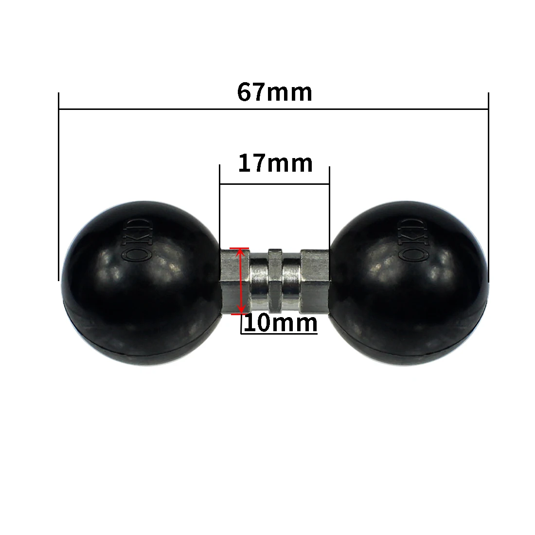 Sptchapn 1 Inch Ball Adapter Ball Mount Base With Threaded Post M8x1.25mm Compatible With RAM Mounts 1\" B Size Double Socket Arm(M8-1pc