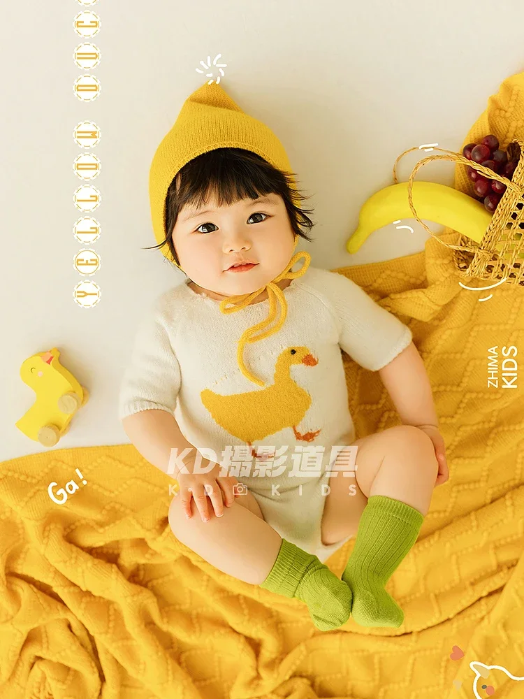 

Photography props 100 day theme baby photography 100 day clothing full moon cute duck photography studio supplies 신생아촬영