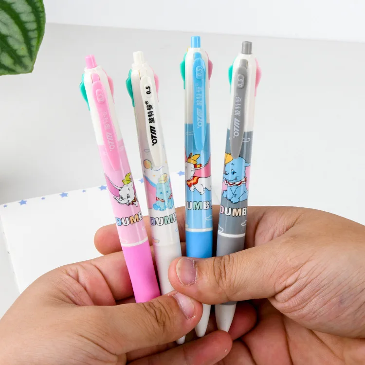 

40 pcs/lot Creative Elephant 4 Colors Ballpoint Pen Cute Press 0.5MM Ball Pens Office School Writing Supplies