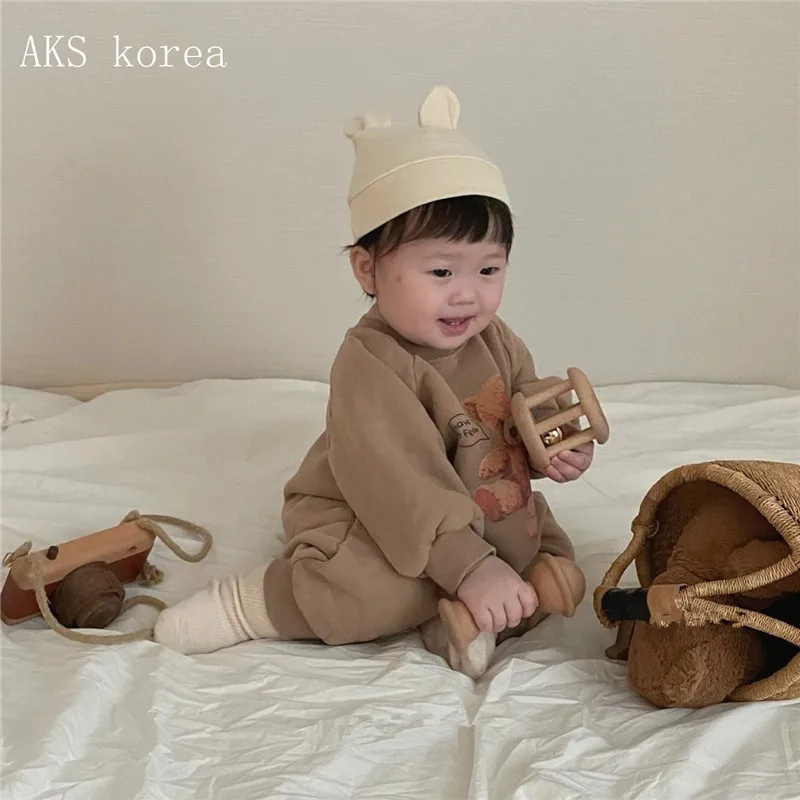 bright baby bodysuits	 Cartoon Bear Long Sleeve Baby Romper Cotton Kids Infant Loose Casual Jumpsuit Cotton Spring Autumn Boy Girl Newborn Clothes Bamboo fiber children's clothes