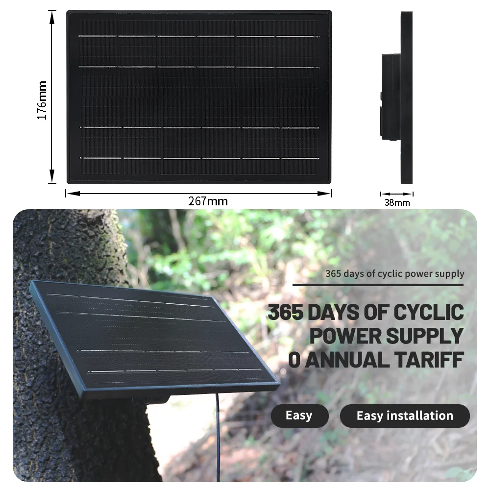 3in1 8W Solar Power Charger 18000mAh Battery DC 6V/1.5A Output Solar Panel System Mini USB TypeC DC interface IP Camera battery charger portable solar charger