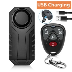 Anchtek Wireless Waterproof Motorcycle Anti - Theft Alarm System with USB Charging and Vibration Sensor (USB Charging)