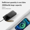 20000mAh Power Bank Portable Charger Backup LED Digital Display External Battery 4in1 Cable Mobile Power 3