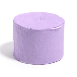 Vibrant Crepe Paper Roll for DIY Crafts and Gift Wrapping - 18 Colors, 4.5x2500cm (Light Purple)