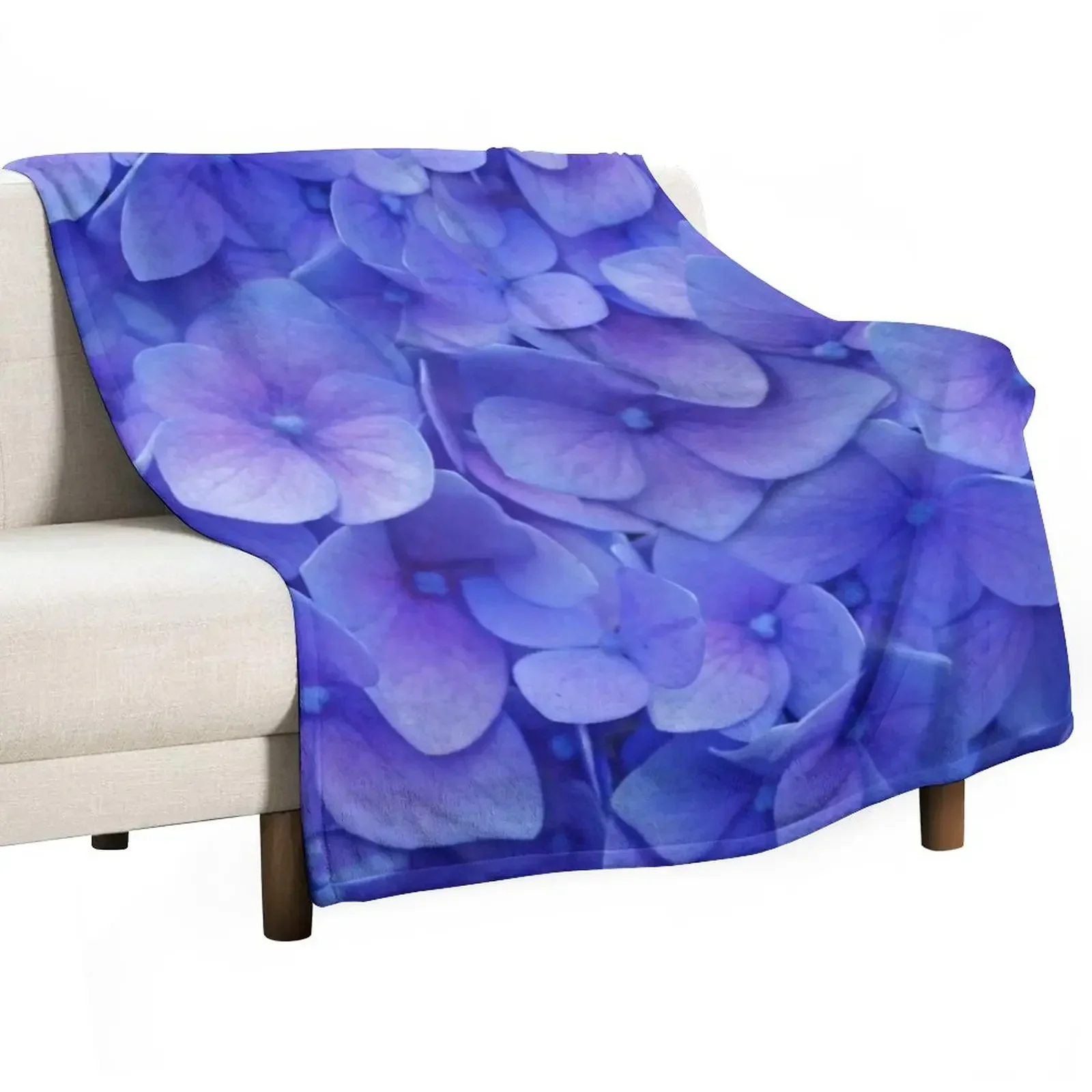 

Hydrangea blue Throw Blanket christmas gifts Heavy Blankets