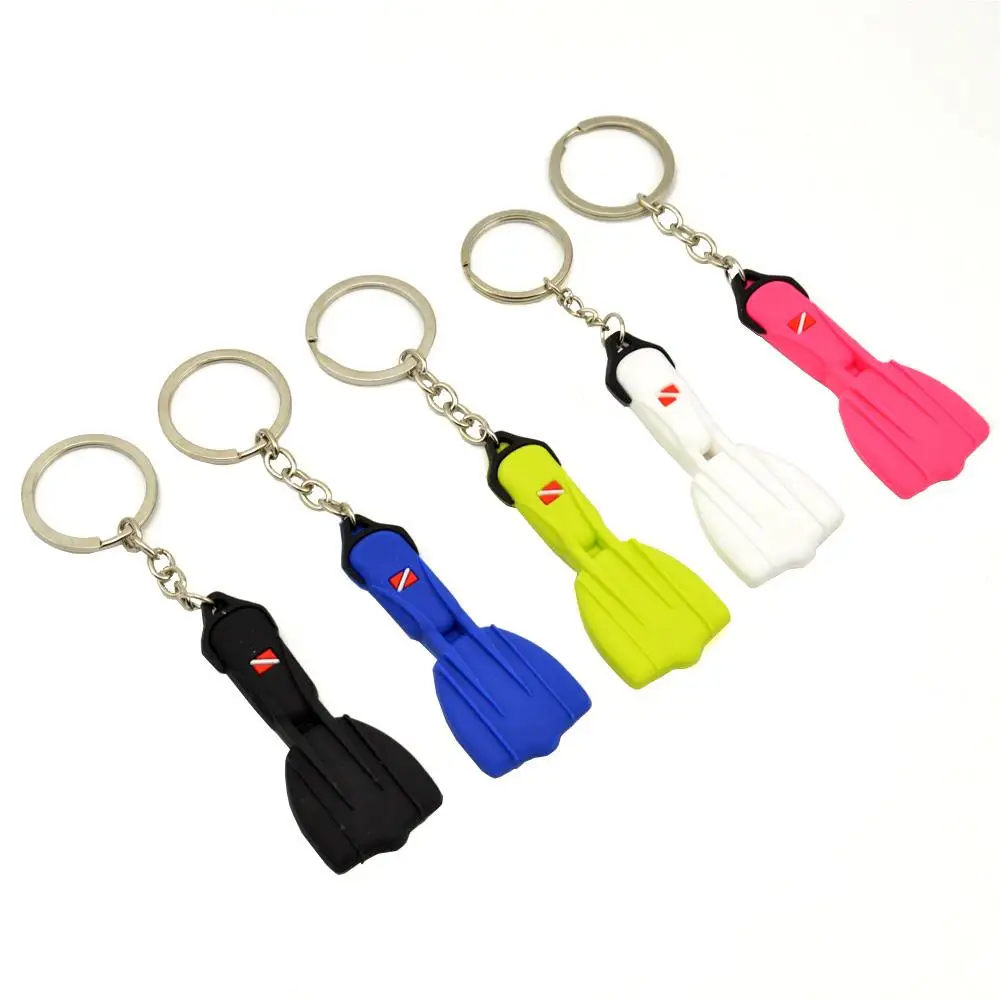 Hot Mini Scuba Flipper Key Chain Dive Fins Keychain Key Ring Holder Keyring Pendant Ornaments OW