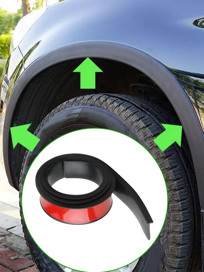 1.5 Meter Car Arch Mudguard Strip Protector Auto Truck Fender Extension Wheel Eyebrow Strip Trim Universal Car Decor Accessories