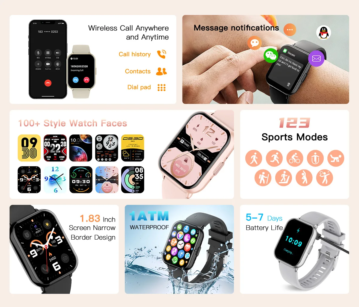 Valdus VS14 Calling Smart Watch description image 2