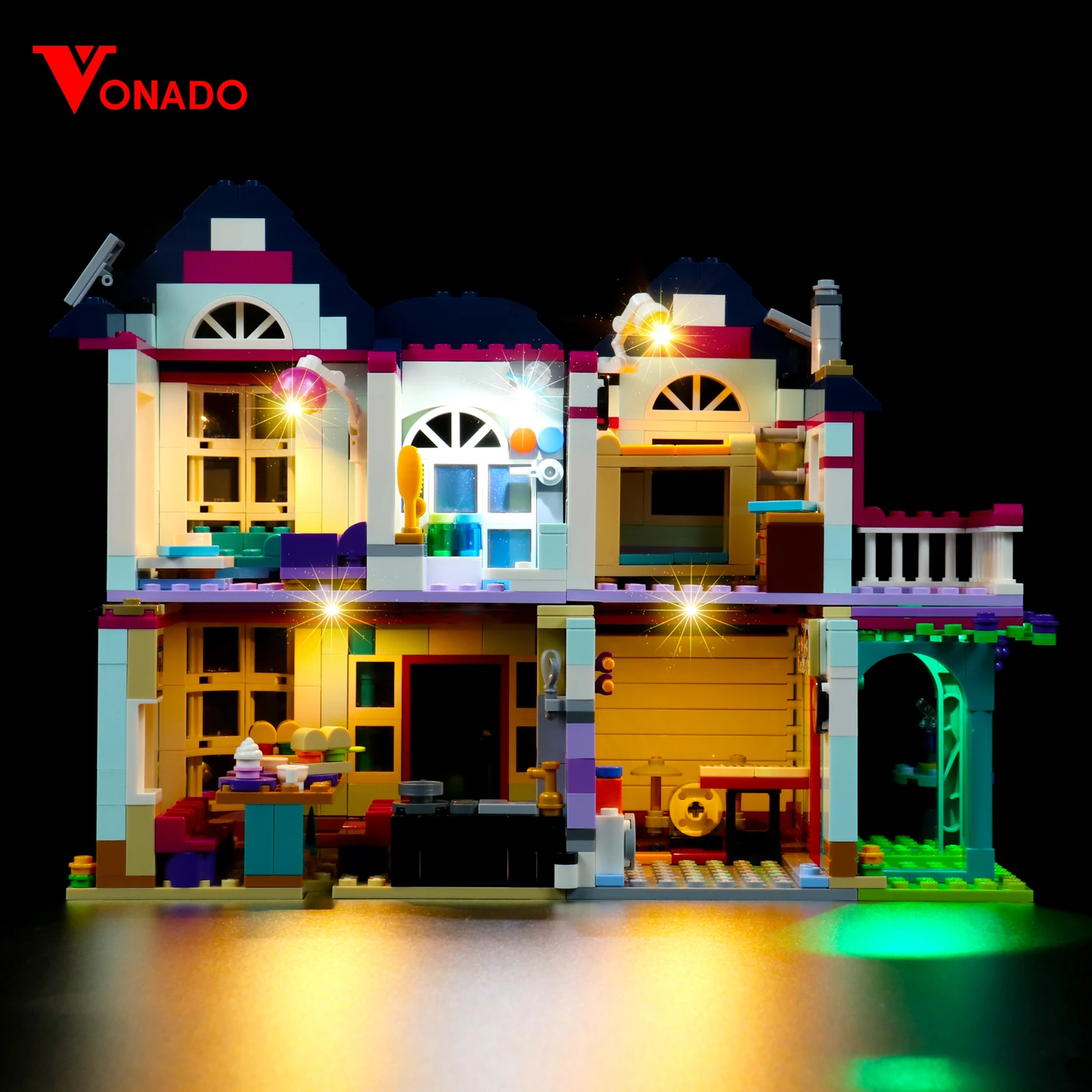 Vonado Kit Luci A Led Per Set Di Blocchi Per Case Di Famiglia 41449 (Non Includere Il Modello) Giocattoli In Mattoni Per Bambini