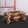 Romantic Flower Rose Figure Enamel Napkin Holder Wedding Luxury Tissue Box Decorative Container Acrylic Napkin Holder Household 1