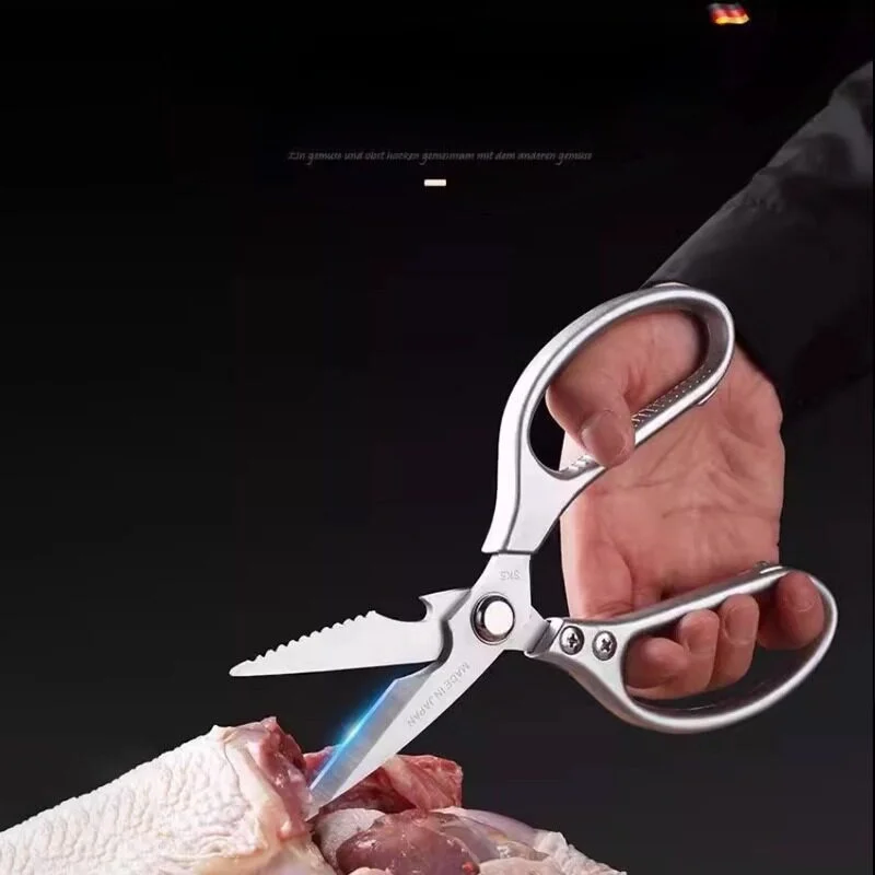 스테인리스 스틸 주방 가위, 가정용, 강력한 닭뼈 절단, 강력한 바베큐 생선 절단, 상업용 대형 가위