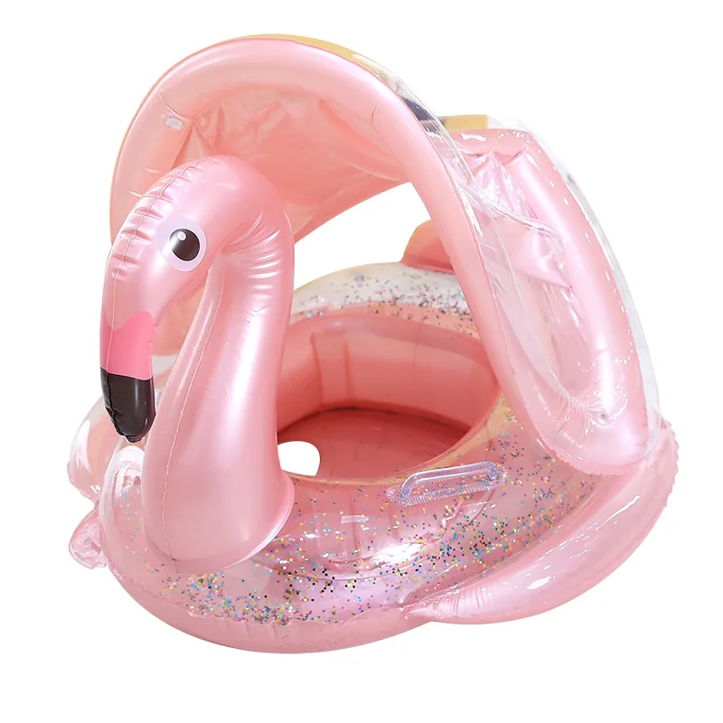 Swimming Ring for Baby Infant Float Pool with Sunshade Floating Seat Summer Beach Pool Swim Tube