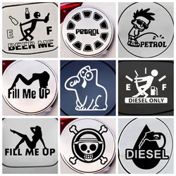 Car Stickers Interesting Fuel Tank Cap Stickers Waterproof and Sun Proof Car Decorative Accessories PVC