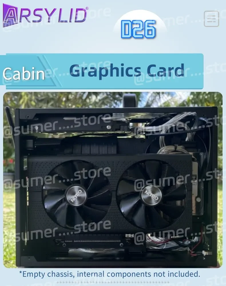 D26 A4 Chassis Motherboard Mini ITX Game Computer 50mm Radiator Support 258mm Graphics Card I7 17*19cm Case