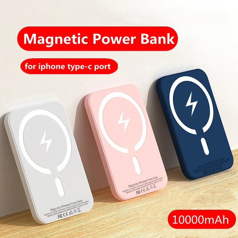 Powerbank magnétique type-c Prot pour batterie externe Apple chargeur sans fil Portable pour iPhone batterie de rechange batterie externe MagSafe - AliExpress