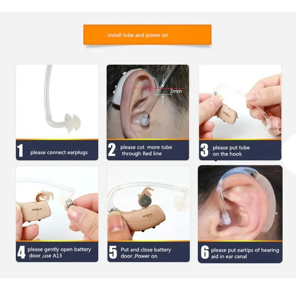 Original Siemens Vibe Severe Deaf Hearing Aids High Power Hearing Aid for Deafness Sound Amplifier Digital Chip 4/6 Channel 5