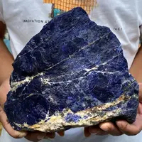Natural Large Noble Dark Blue Sodalite Crystal Gemstone Rough Raw Rock Specimen Healing 1