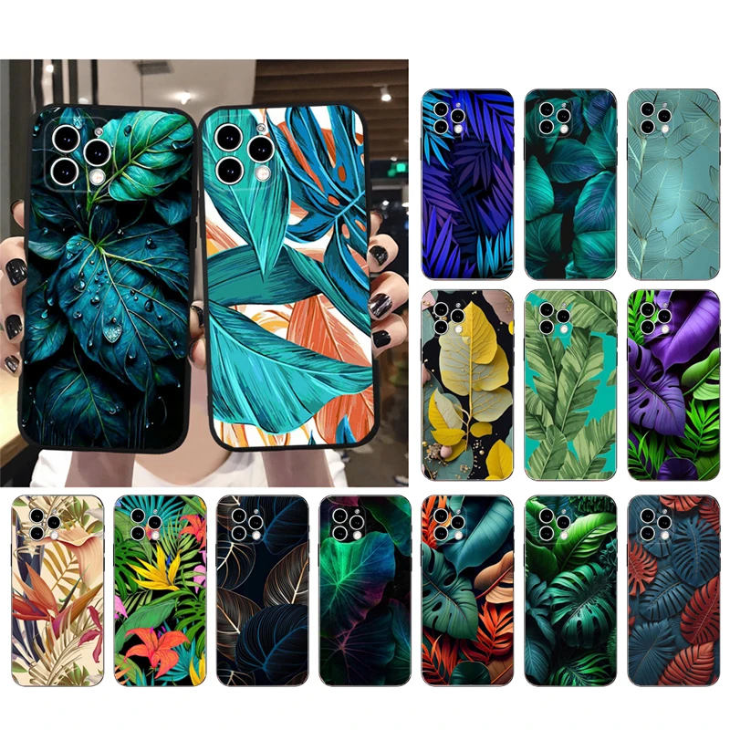 

Plant leaves Phone Case For iphone 15 14 Pro Max 13 12 11 Pro Max XSMax XR 12 13 mini 14 Plus Shell