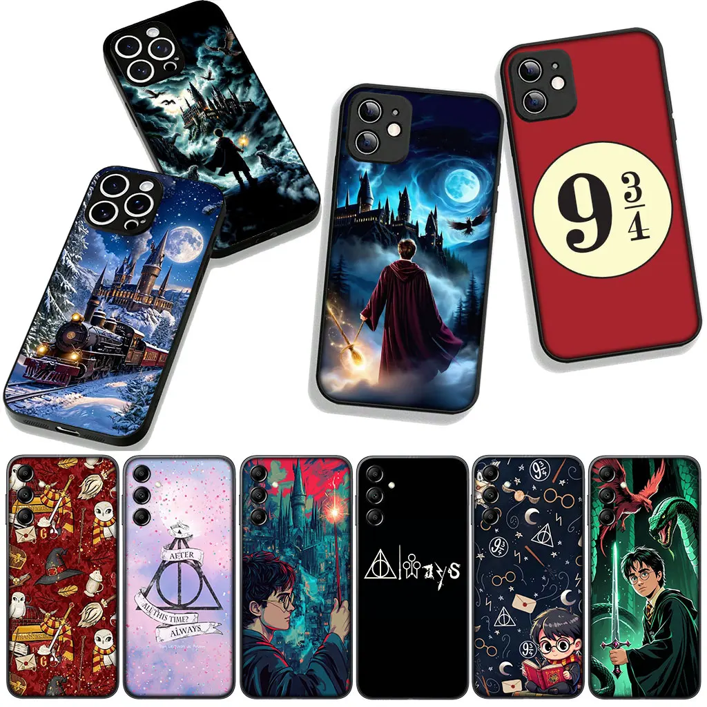 Artistic Owl Design Phone Case with Magic Wand Motif