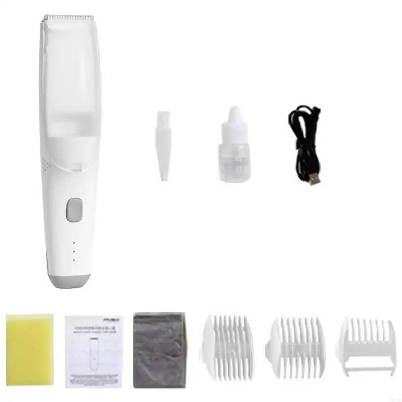 Kids Electric Hair Trimmer Baby Hair Trimmer USB Rechargeable Cordless Haircut Machine Vacuum