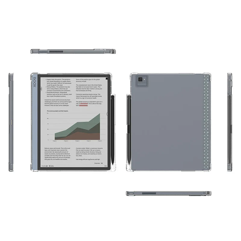 Versatile Clear Pencil Holder with Shockproof TPU Cover and Sleeve Pouch