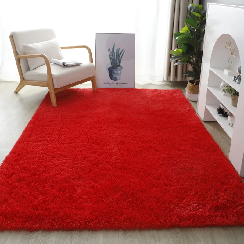 Silk Wool Rug Decorative Carpet VIKAMA Modern Simple Silk Hair Home Decorative Carpet Bedroom Living Room Comfortable