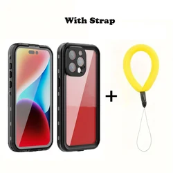 Shellbox Premium 360 - Degree Ultra - Durable Waterproof Phone Case with Lanyard - iPhone 12 Mini (Black)
