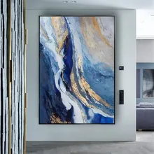 

abstract home decor oil painting on canvas Handmade wall art paintings decor living room home decor room blue seascape pictures