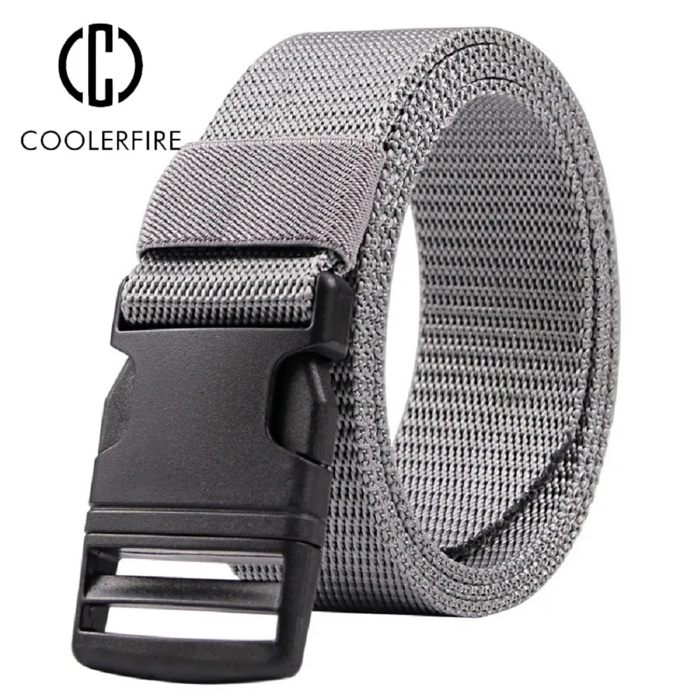 

Belt For Men Tactical Nylon Outdoor Multi Functional Canvas Plastic Buckle Waistband High Quality Trouser Men Belt Brown DT043