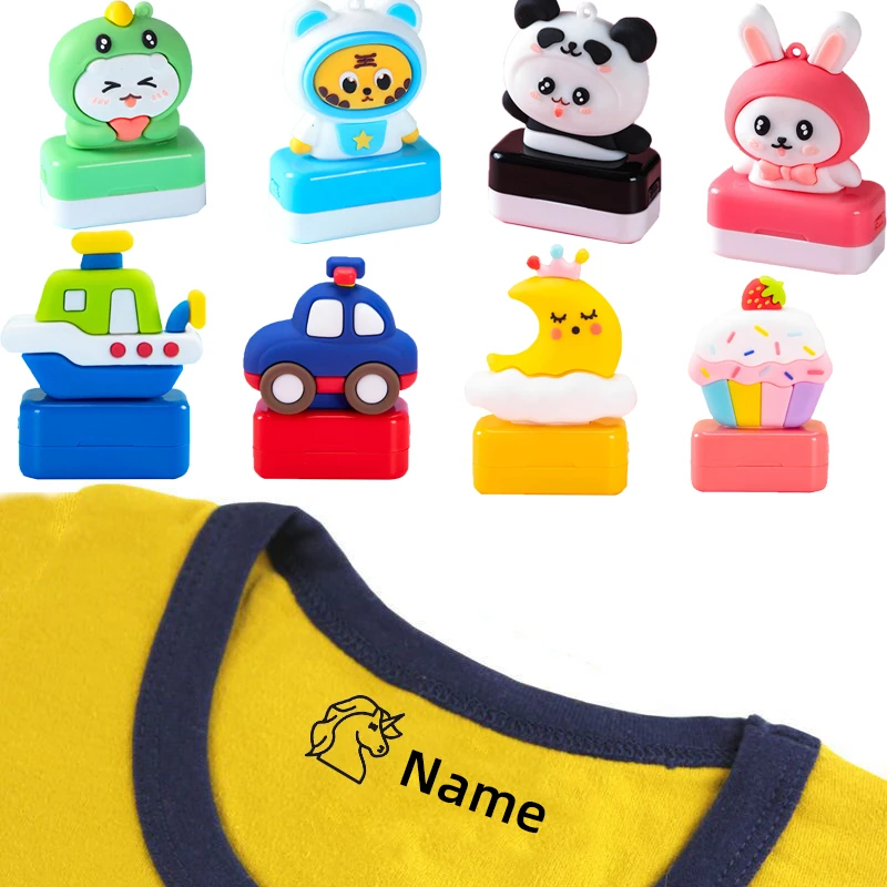 Name Stamp Paints Personal Student Child Baby Engraved Waterproof Non-fading Kindergarten Cartoon Clothing Name Seal