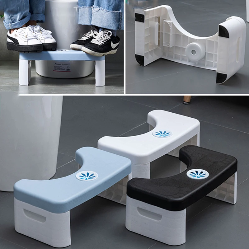 Portable Footrest Toilet Stool Children's Potty Footstool Toilet Auxiliary Stool Bathroom Accersories Foldable Squatting