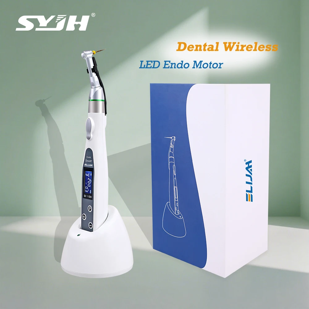 SYJH-Motor Endo Dental inalámbrico, LED inteligente 16:1, contraángulo estándar, conducto radicular inalámbrico, dispositivo de esterilización de alta presión