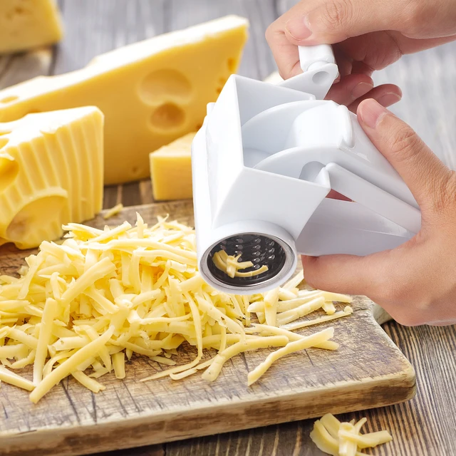 Handheld Rotary Cheese Grater with Handle