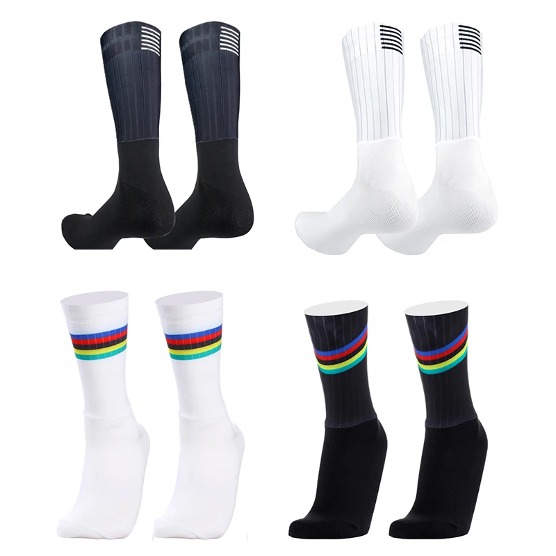 

New Summer Breathable Cycling Socks Men Anti Slip Seamless Aero Bike Wearproof Road Calcetines Ciclismo