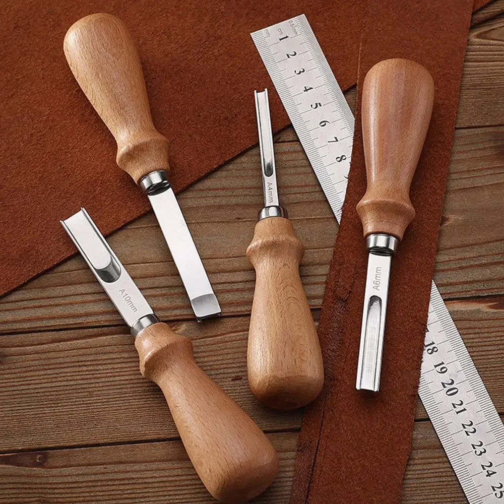 Popolare pelle artigianale bordo smussato smussatura smussatura taglio fai da te taglio fatto a mano taglio a mano strumenti artigianali in pelle - immagine 2