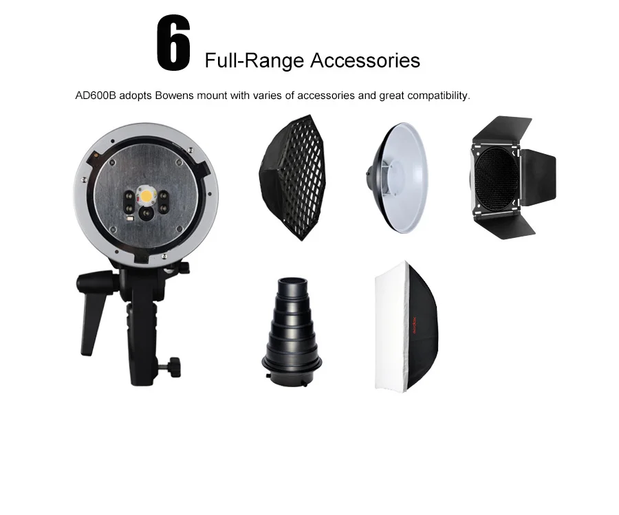 Godox Wistro AD600BM Bowens Mount 600W GN87 HSS 1/8000s Sync Outdoor Flash With